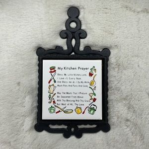 Vintage Kitchen Prayer Cast Iron Plaque